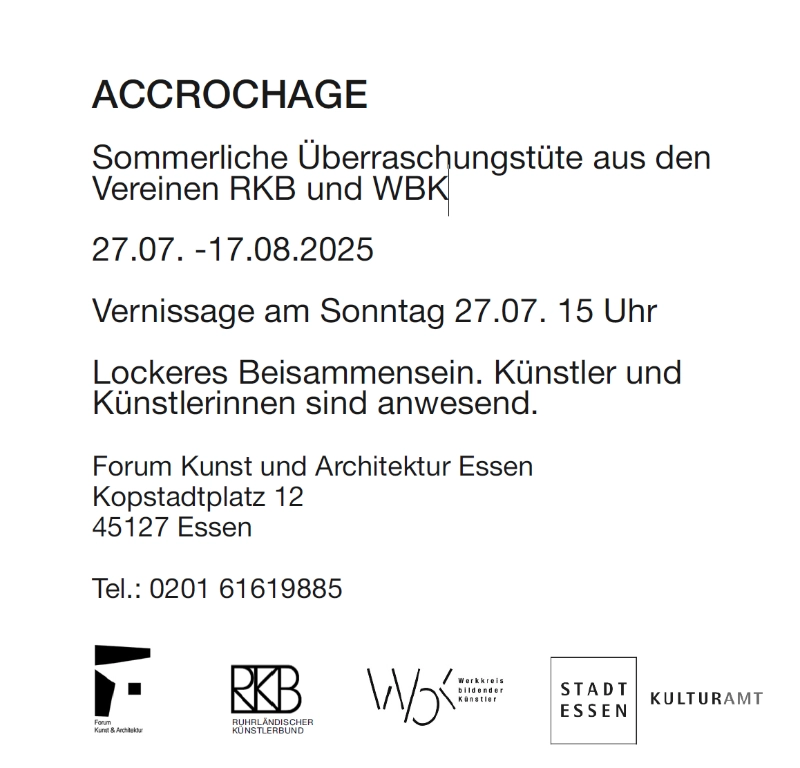 Ausstellungskarte Accrochage Rückseite
